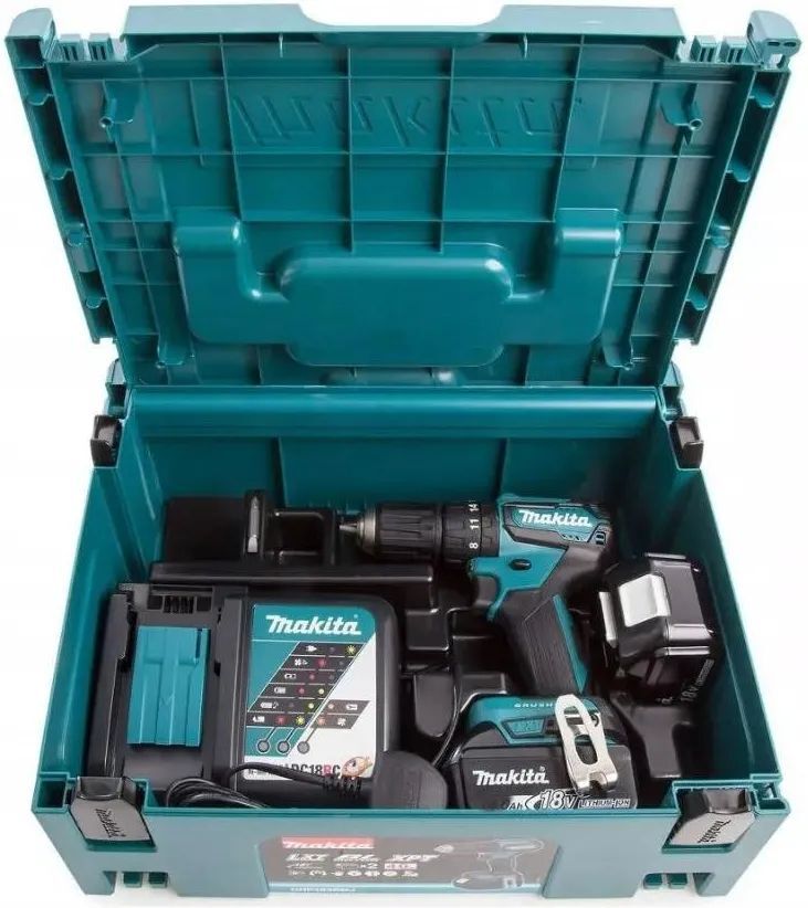 Ударная дрель Makita DHP483RFJ 18V LXT с АКБ 2x3,0 Ah и ЗУ