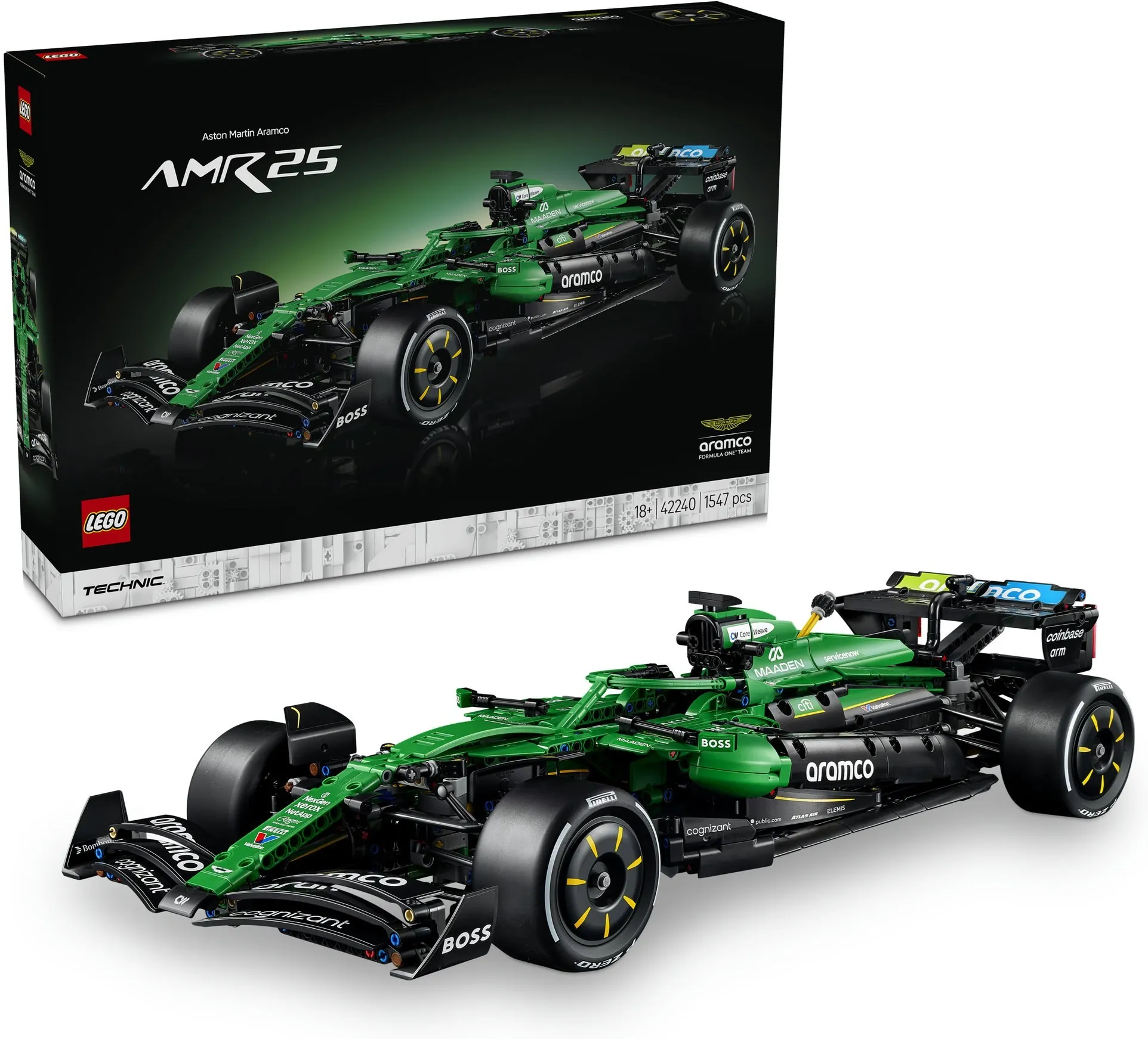 Конструктор Lego Technic 42240 Автомобиль Aston Martin Aramco AMR25 F1