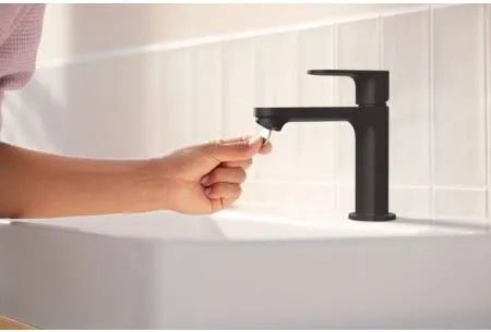 Смеситель для умывальника Hansgrohe Rebris S Coolstart Черный Матовый 72520670