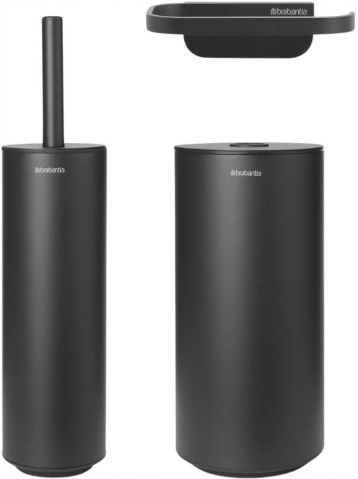 Набор аксессуаров для туалета Brabantia MindSet 303906, 3 предмета, минерально-серый
