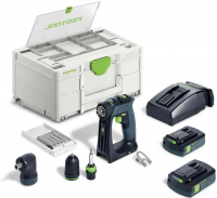 Аккумуляторная дрель-шуруповёрт Festool CXS 18 C 3,0-Set, 2×3,0 А·ч АКБ, ЗУ, Systainer