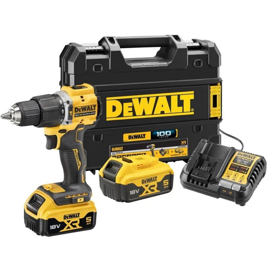Аккумуляторная бесщеточная ударная дрель-шуруповерт DEWALT DCD100YP2T