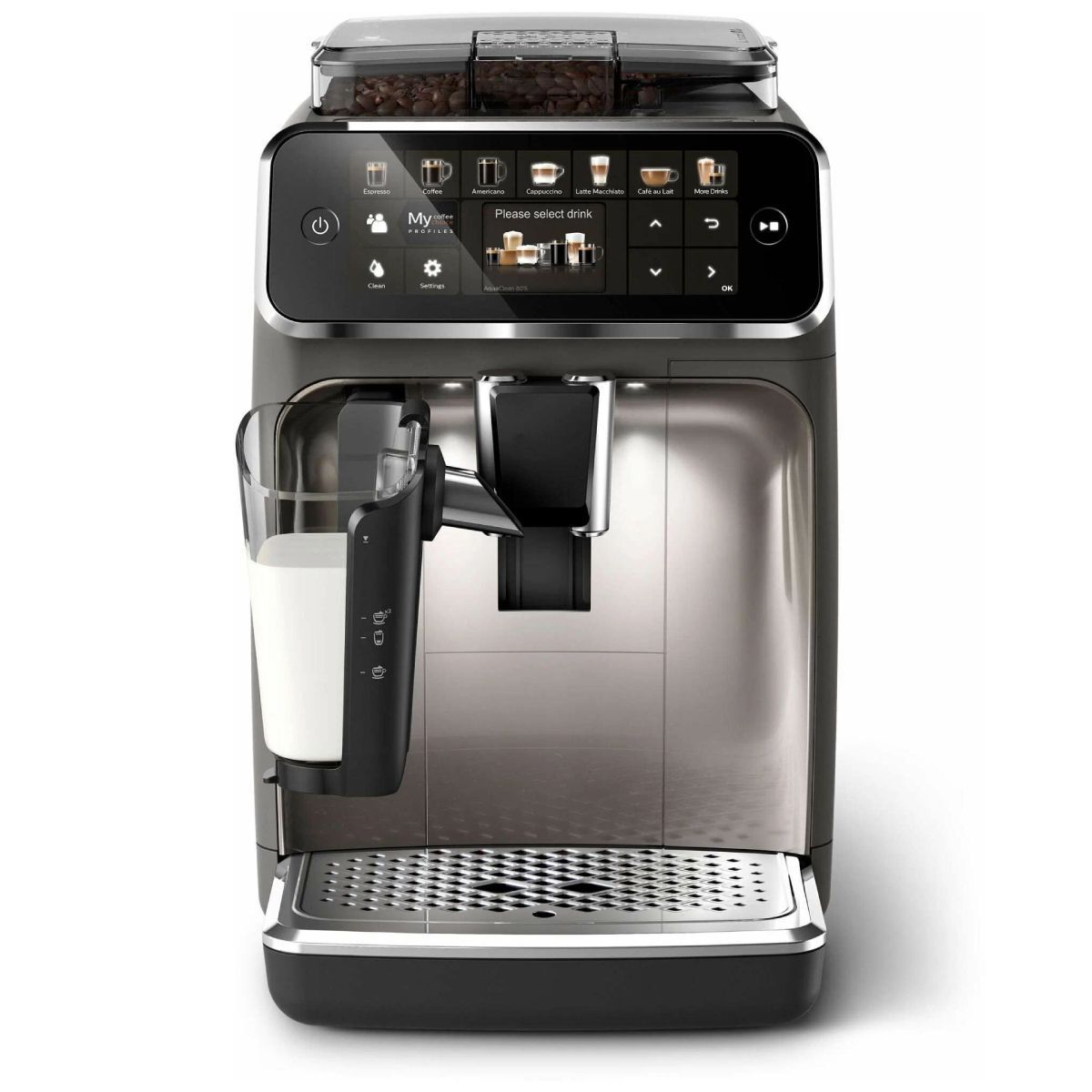 Кофемашина Philips EP5444 5400 Series LatteGo, светло-серый