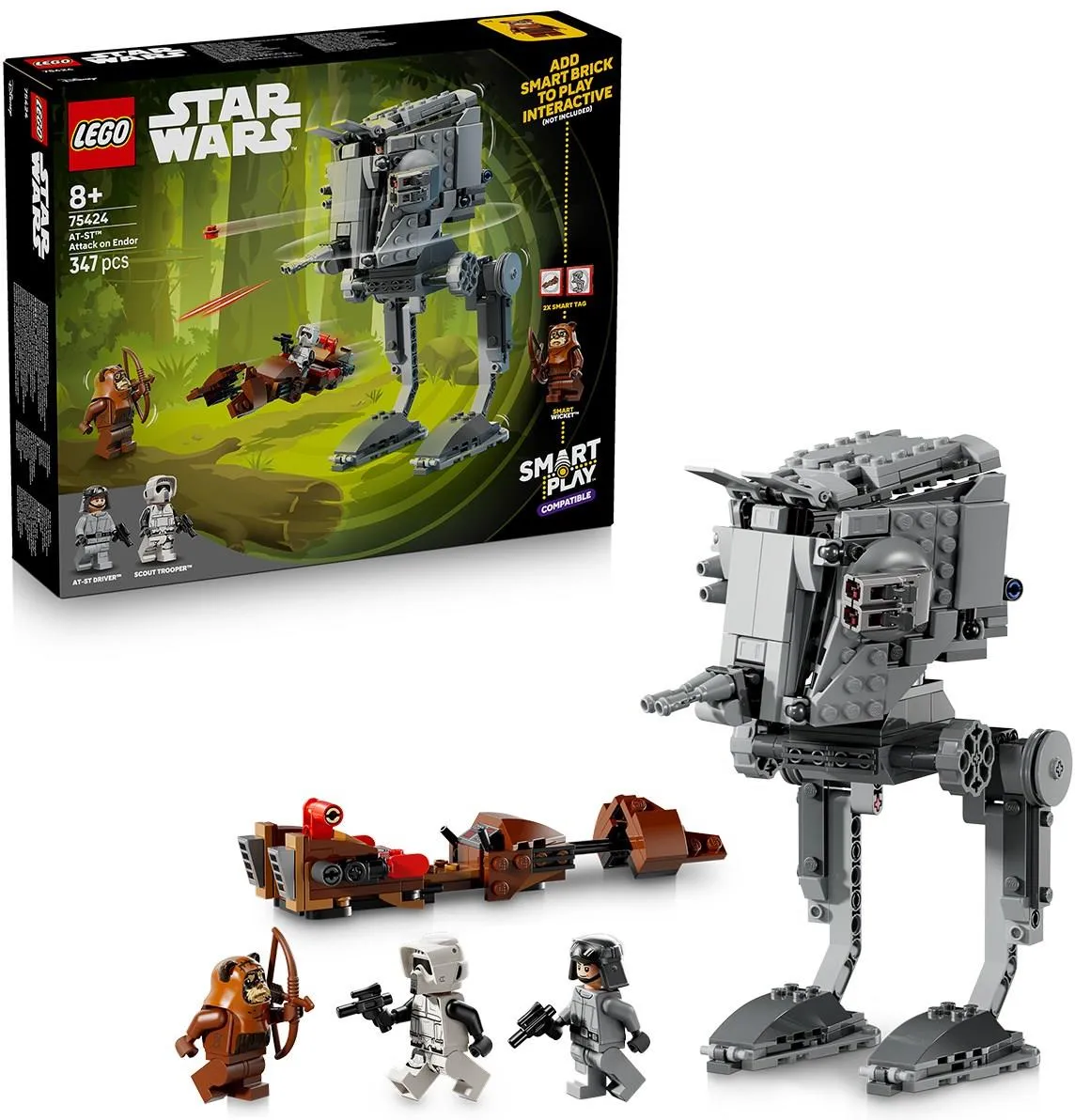 Конструктор LEGO Star Wars 75424 SMART Play: Атака AT-ST на Эндор