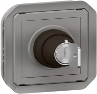 Ключевой переключатель, 2 позиции Legrand Plexo 55, серый 069534L