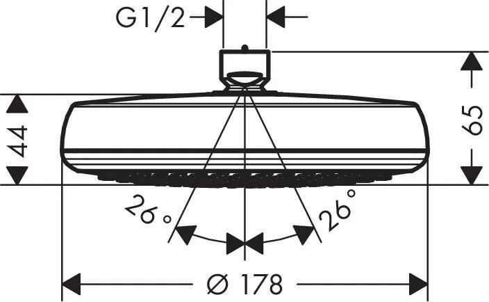 Верхний душ Hansgrohe Crometta 160 1jet 26577000 хром