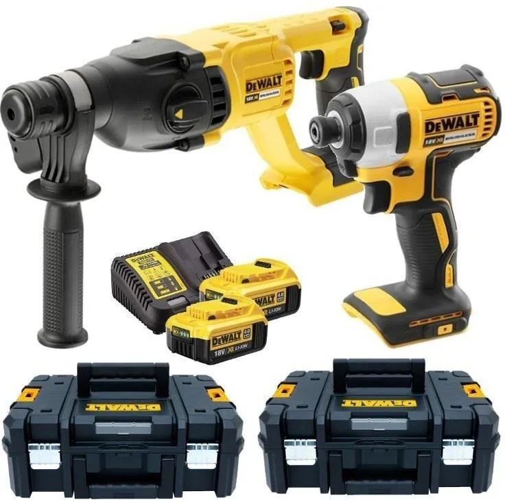 Набор аккумуляторных инструментов DeWALT DCK2023M2T, с АКБ и ЗУ