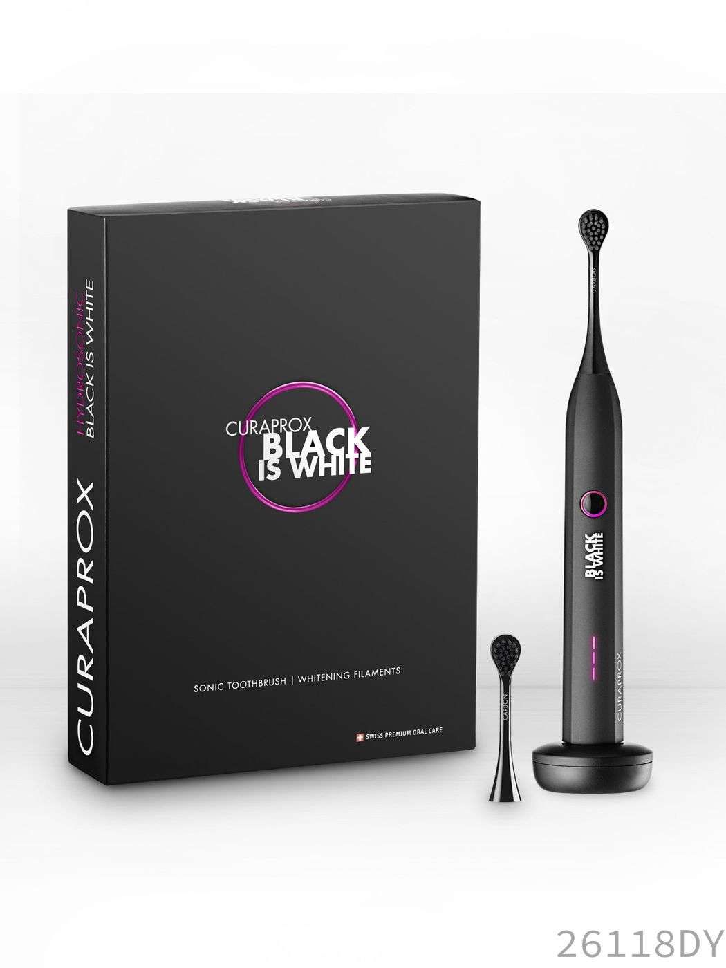 Звуковая зубная щетка Curaprox Hydrosonic Black is White