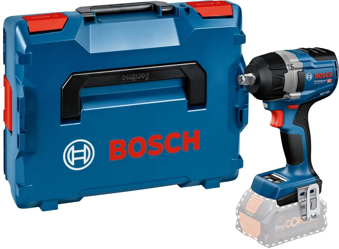 Аккумуляторный гайковёрт Bosch GDS 18V-750 C Professional 06019L9001