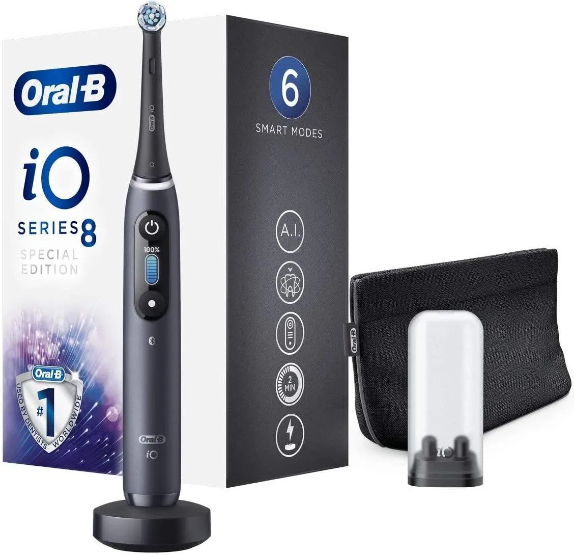 Электрическая зубная щетка Oral-B Io8 Onyx Black, специальный выпуск