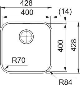 Кухонная раковина Franke Smart SRX 110-40 122.0739.167, нержавеющая сталь