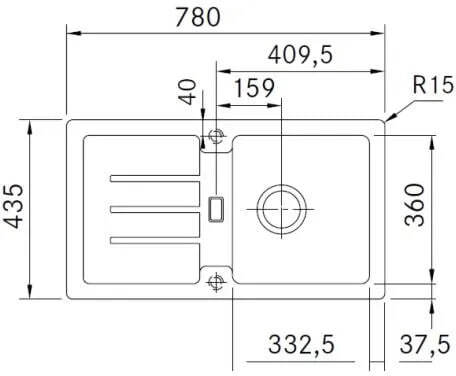 Кухонная раковина Franke Strada SAG 614-78 114.0676.326, оникс