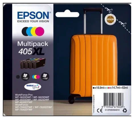 Набор картриджей Epson T405 XL (C13T05H64010) - черный, голубой, желтый, пурпурный