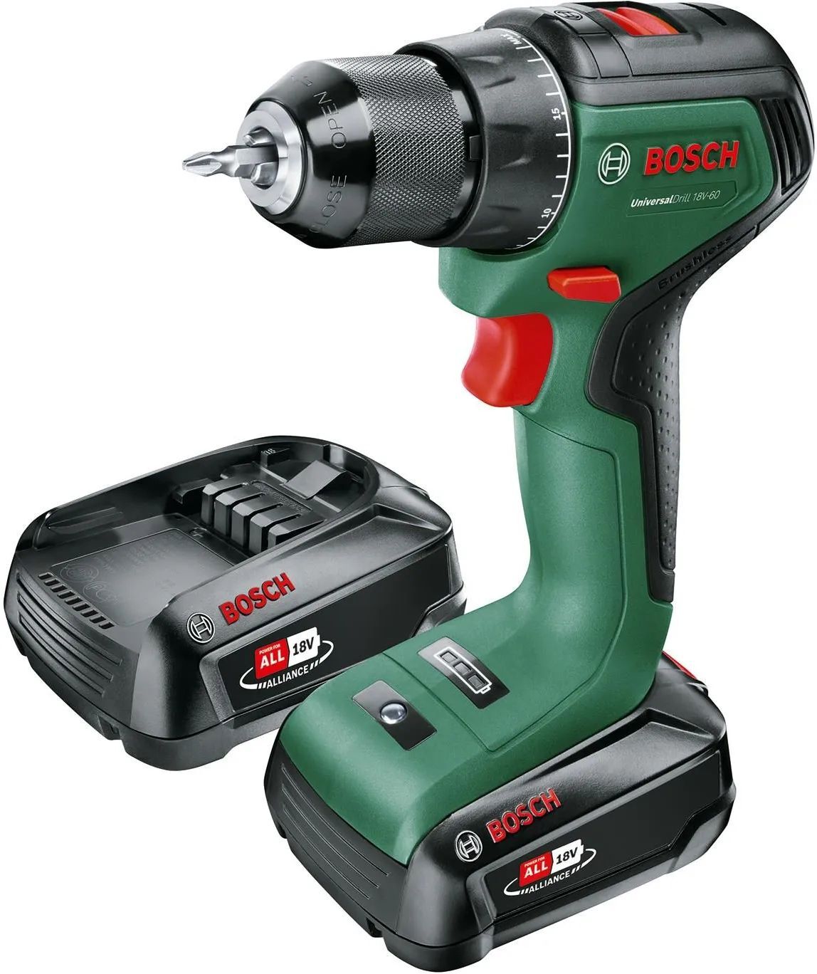Аккумуляторная дрель-шуруповёрт Bosch UniversalDrill 18V-60 (06039D7002)