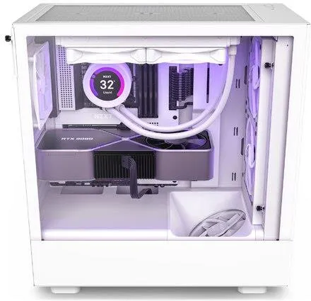 Корпус NZXT H5 Flow White, Mid-Tower ATX