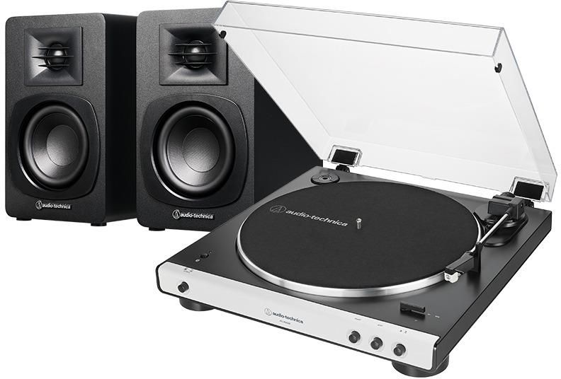 Стереокомплект Audio-Technica AT-LP60XBT + AT-SP3X, белый и черный