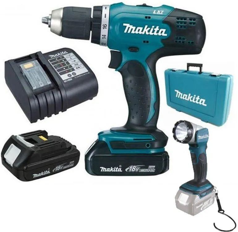 Дрель-шуруповёрт Makita DDF453SYEL 18V LXT с АКБ 2x1,5 Ah и ЗУ