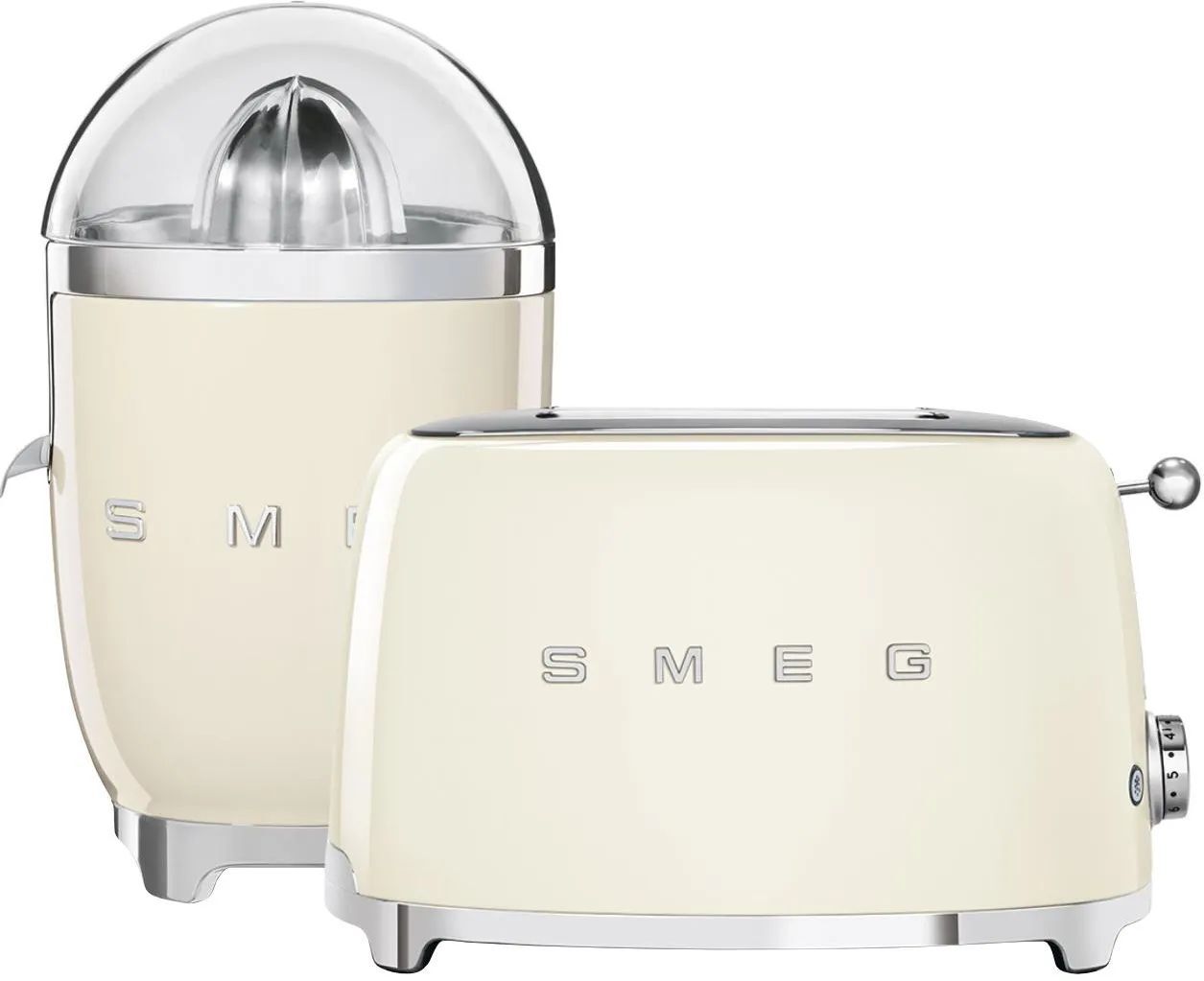 Набор тостер+соковыжималка SMEG TSF01CREU + CJF01CREU бежевый
