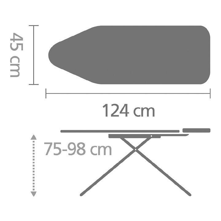 Гладильная доска Brabantia C 134609 124x45, черный деним