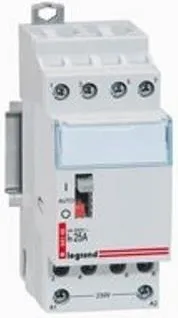 Контактор модульный Legrand 25A 230V 4NO с ручным управлением (412551)