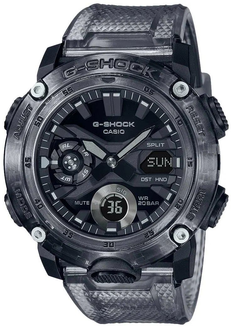 Наручные часы CASIO Наручные часы Casio GA-2000SKE-8AER, бесцветный, черный