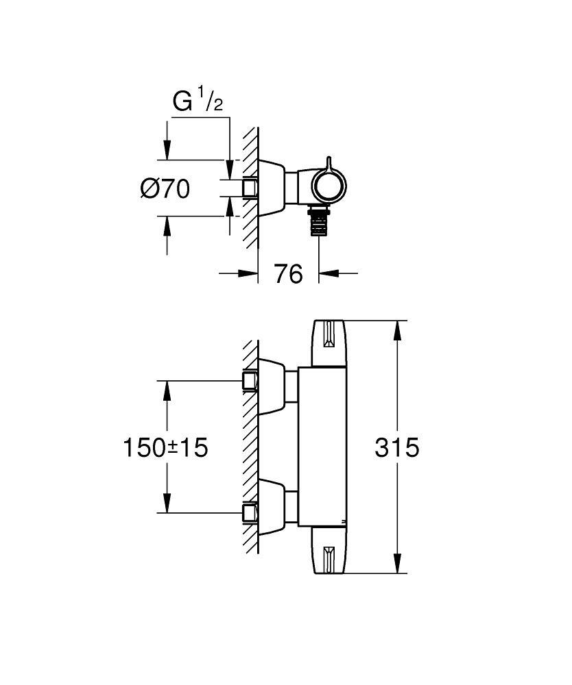 Смеситель Grohe Dn 15 Grohtherm Special 34666000