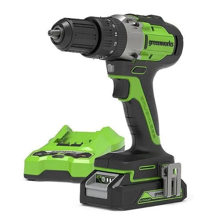 Аккумуляторная дрель Greenworks GD24DD35K2