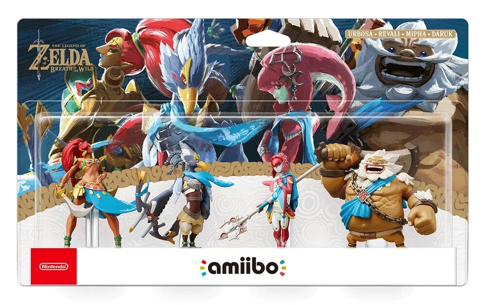 Фигурки Amiibo The Legend of Zelda: Breath of the Wild - 4 Heroes (Urbosa, Revali, Mipha, Daruk)