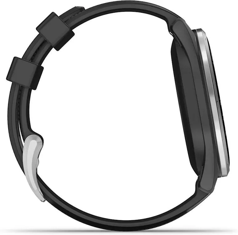 GPS-часы Garmin Approach S44, Серебристый с чёрным ремешком