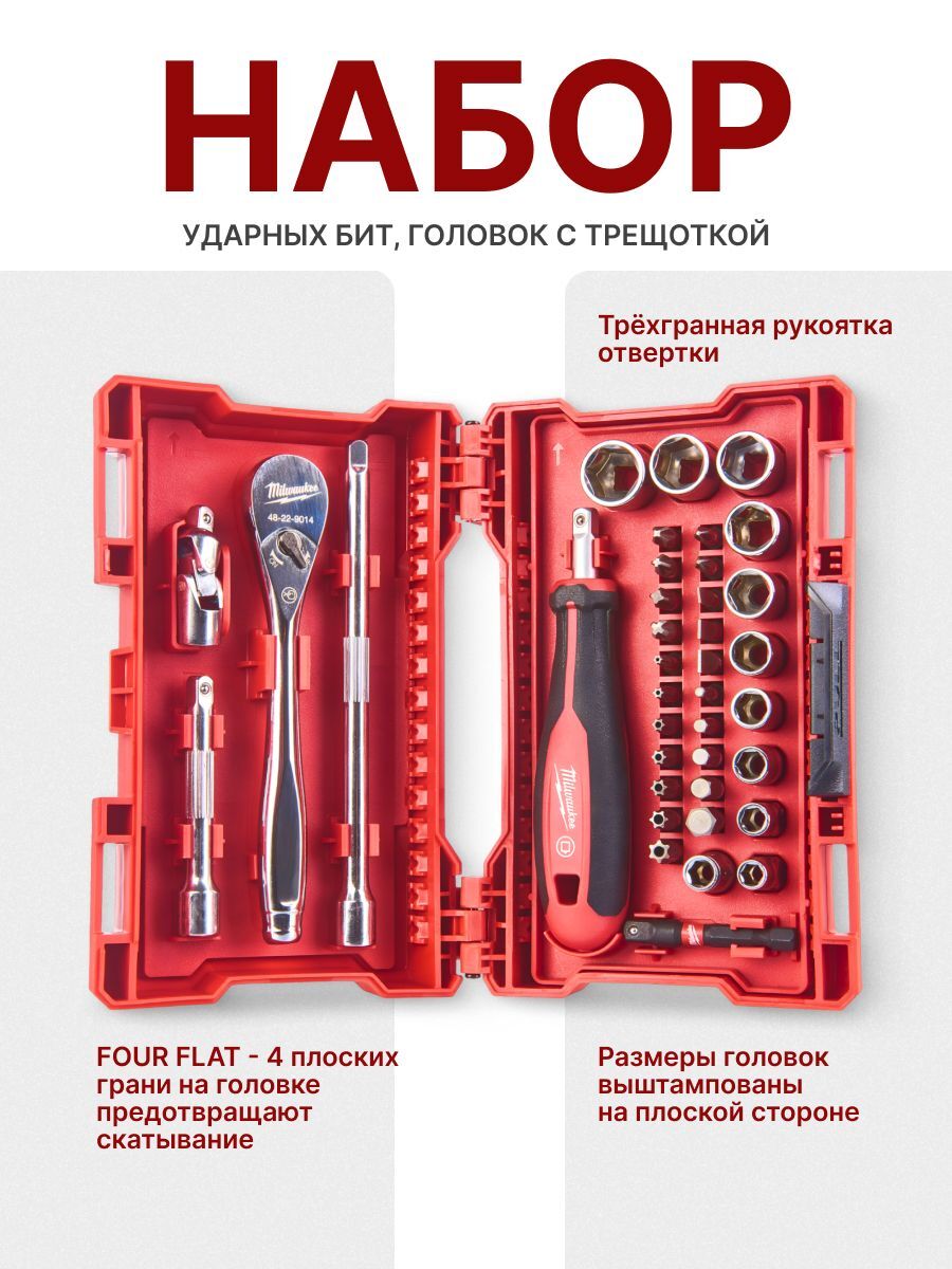 Набор торцевых ключей Milwaukee 4932479096