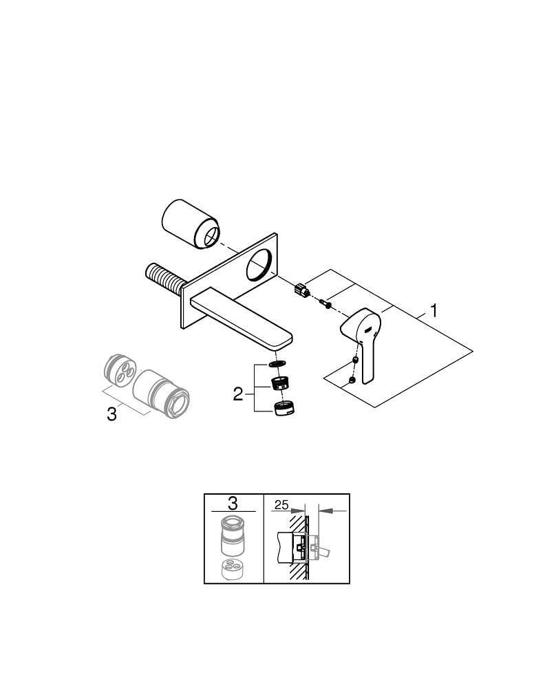 Смеситель Grohe Lineare Brushed Hard Graphite 19409Al1