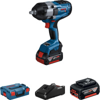 Аккумуляторный гайковерт Bosch GDS 18V-1000 Professional  (2 АКБ x 5 Ач, ЗУ, кейс), 06019J8304