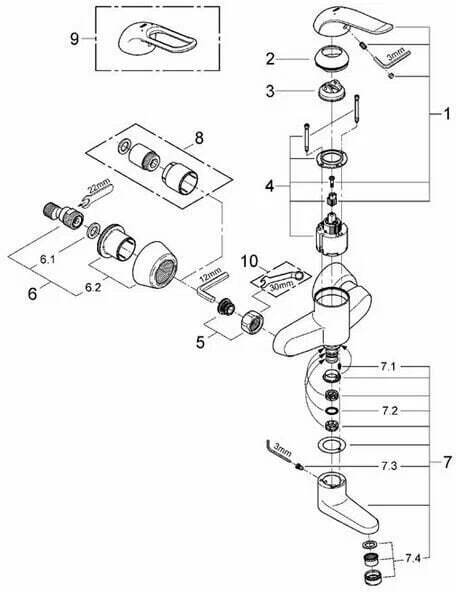 Настенные смесители Grohe Euroeco Special 32770000
