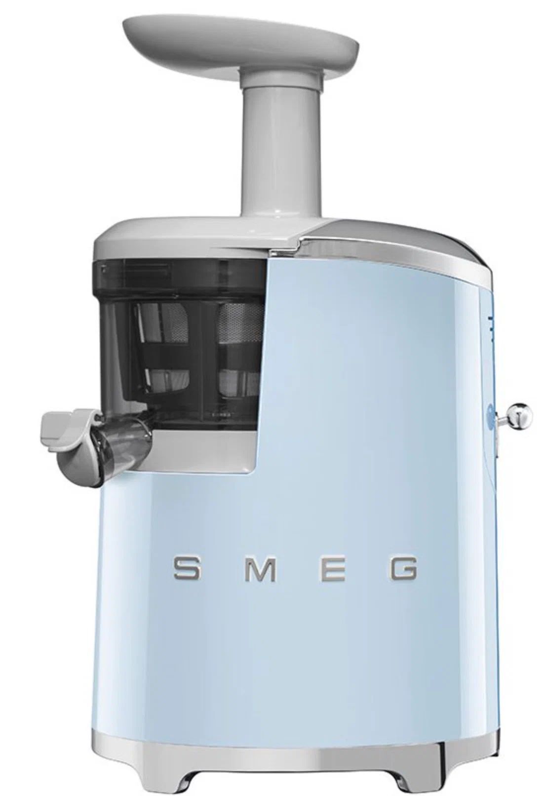 Шнековая соковыжималка Smeg SJF01, пастельный голубой