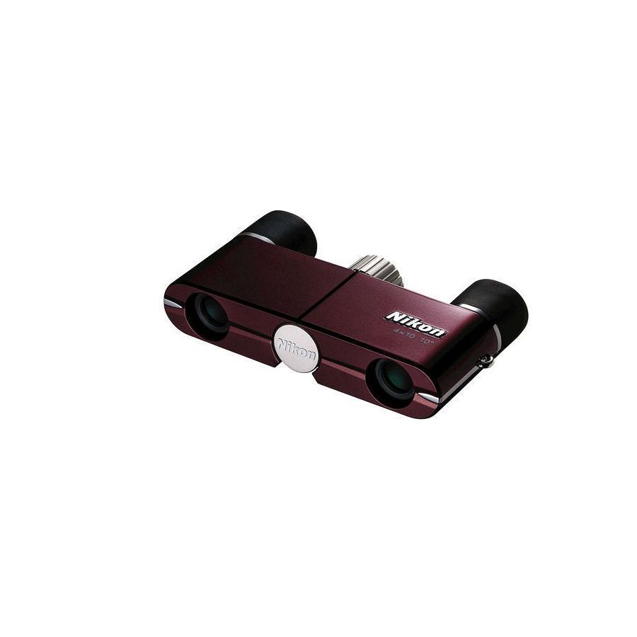 Бинокль Nikon 4x10 DCF Burgundy, красный