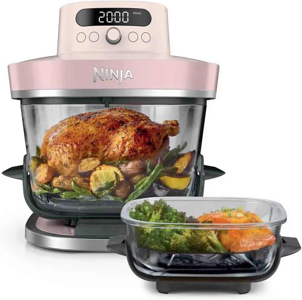 Аэрофритюрница Ninja CRISPi PRO 7-в-1 из стекла, цвет розовый кварц, модель AS101EURS