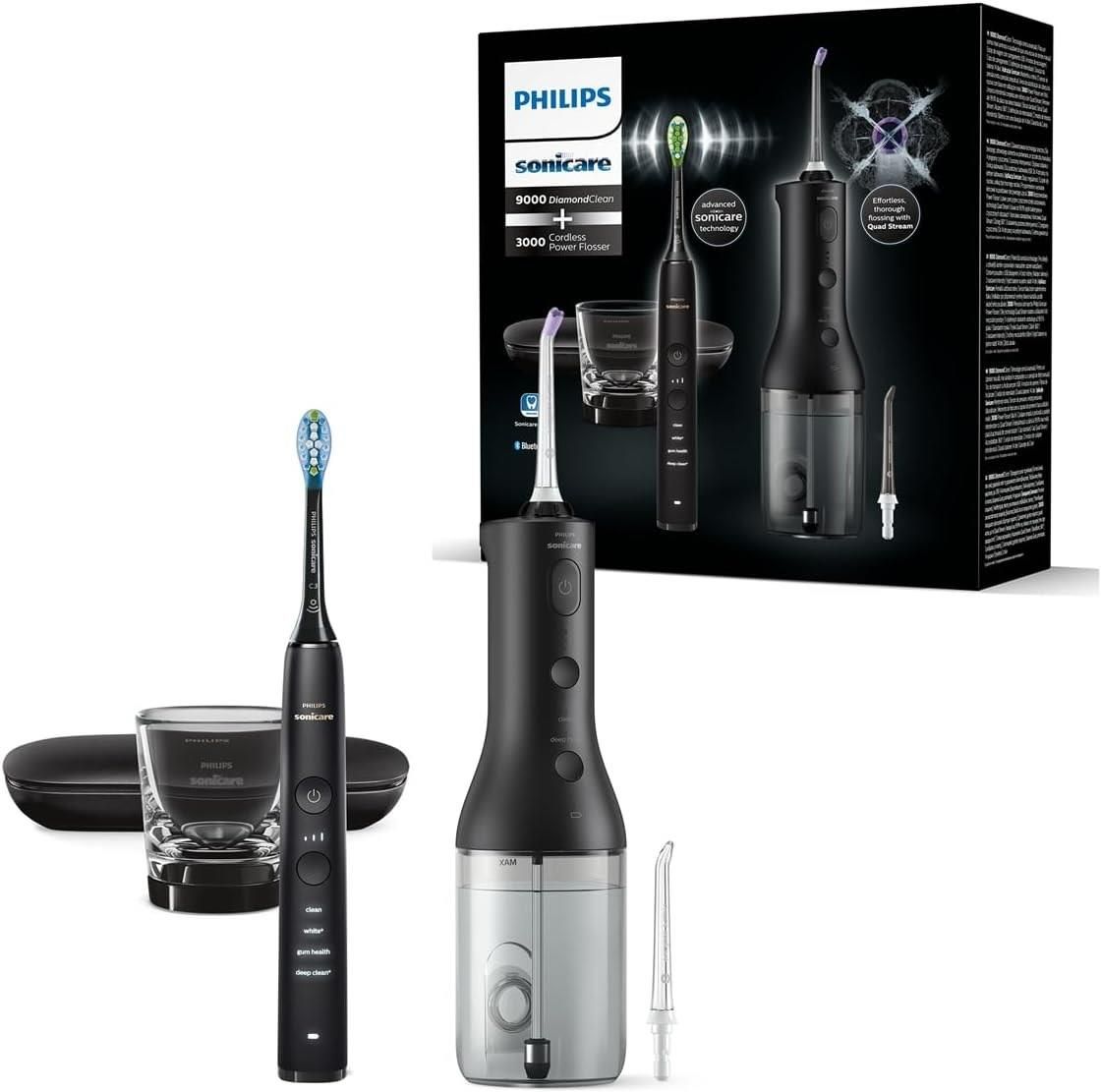 Комплект электрической зубной щетки и ирригатора Philips Sonicare DiamondClean 9000 HX3886/43