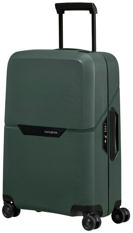 Чемодан Samsonite, пластик, полипропилен, адресная бирка, 38 л, размер S, зеленый
