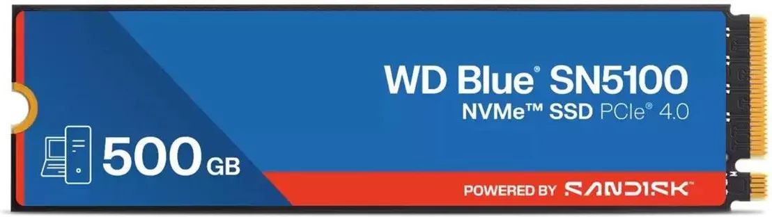 SSD-накопитель Western Digital Blue SN5100 500 ГБ PCIe M.2 (WDS500G5B0E)