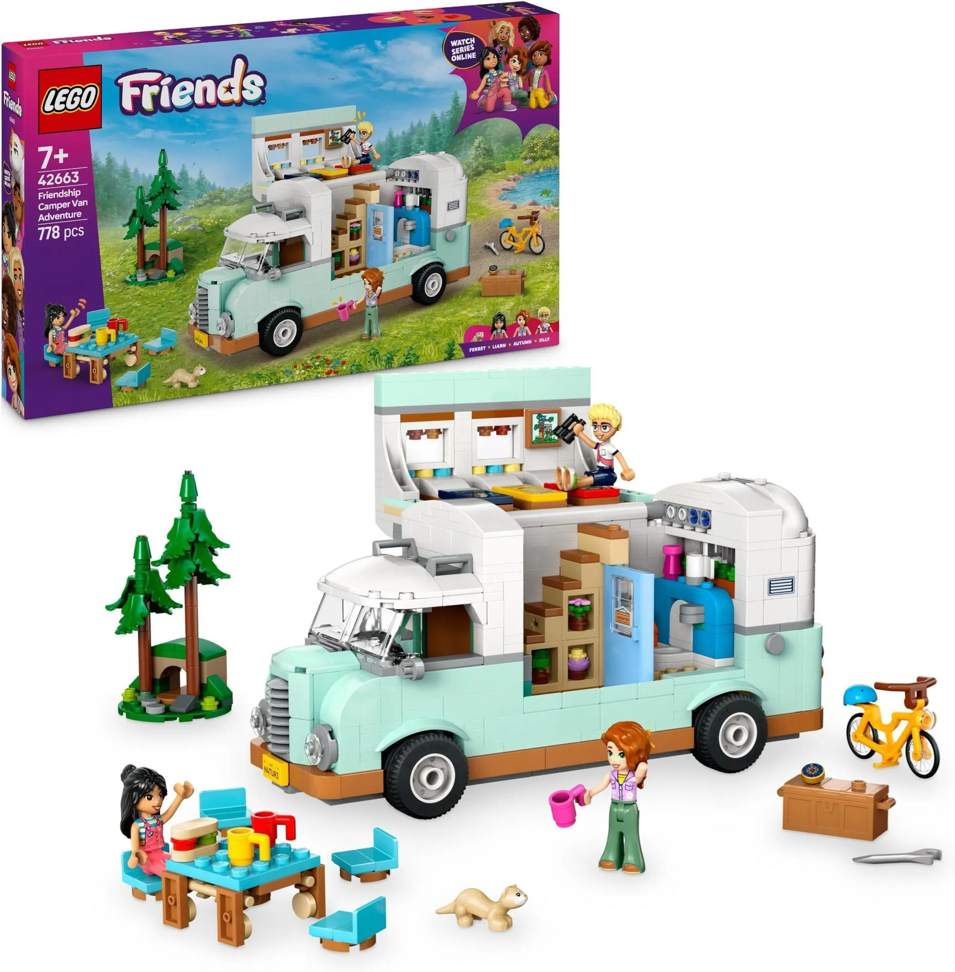 Конструктор LEGO Friends 42663 Приключение друзей в кемпере