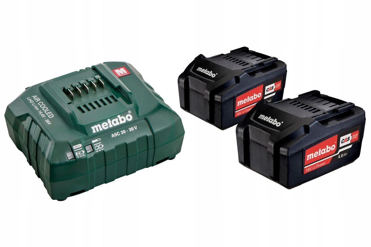 Набор аккумуляторный Metabo 2 аккумулятора Li-Power 18 V/4.0 Ah + ЗУ ASC 30 685049000