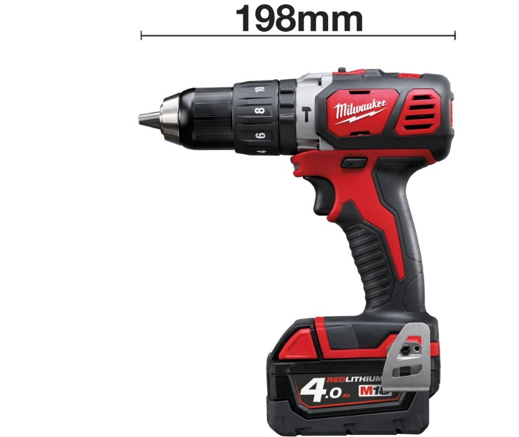Дрель-шуруповерт Milwaukee M18 BPD402C с 2 4.0 Ah ЗУ и в кейсе 4933443520