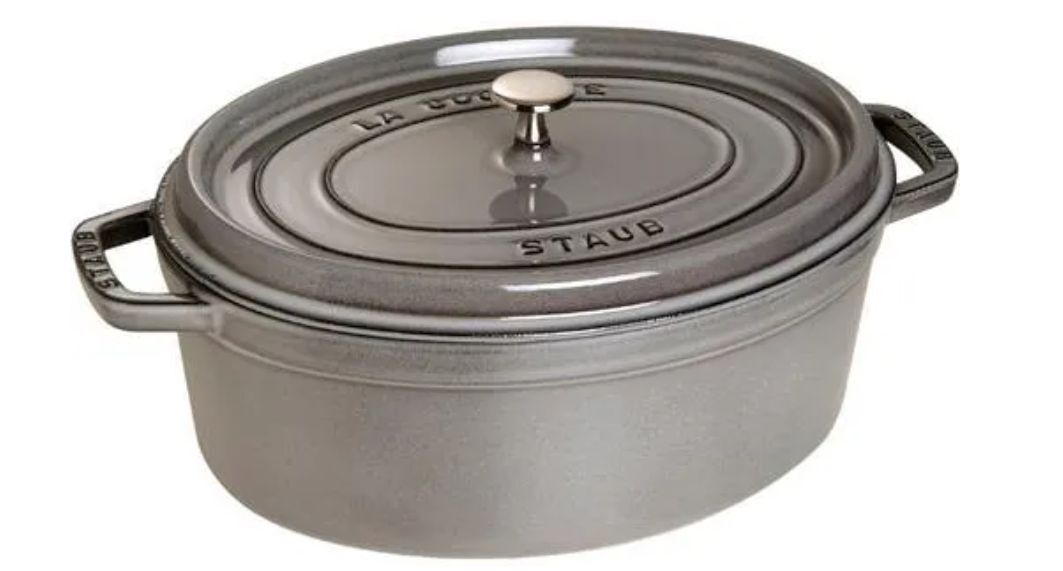 Чугунная овальная кастрюля Staub 8 л, графитово-серая (St1103718)