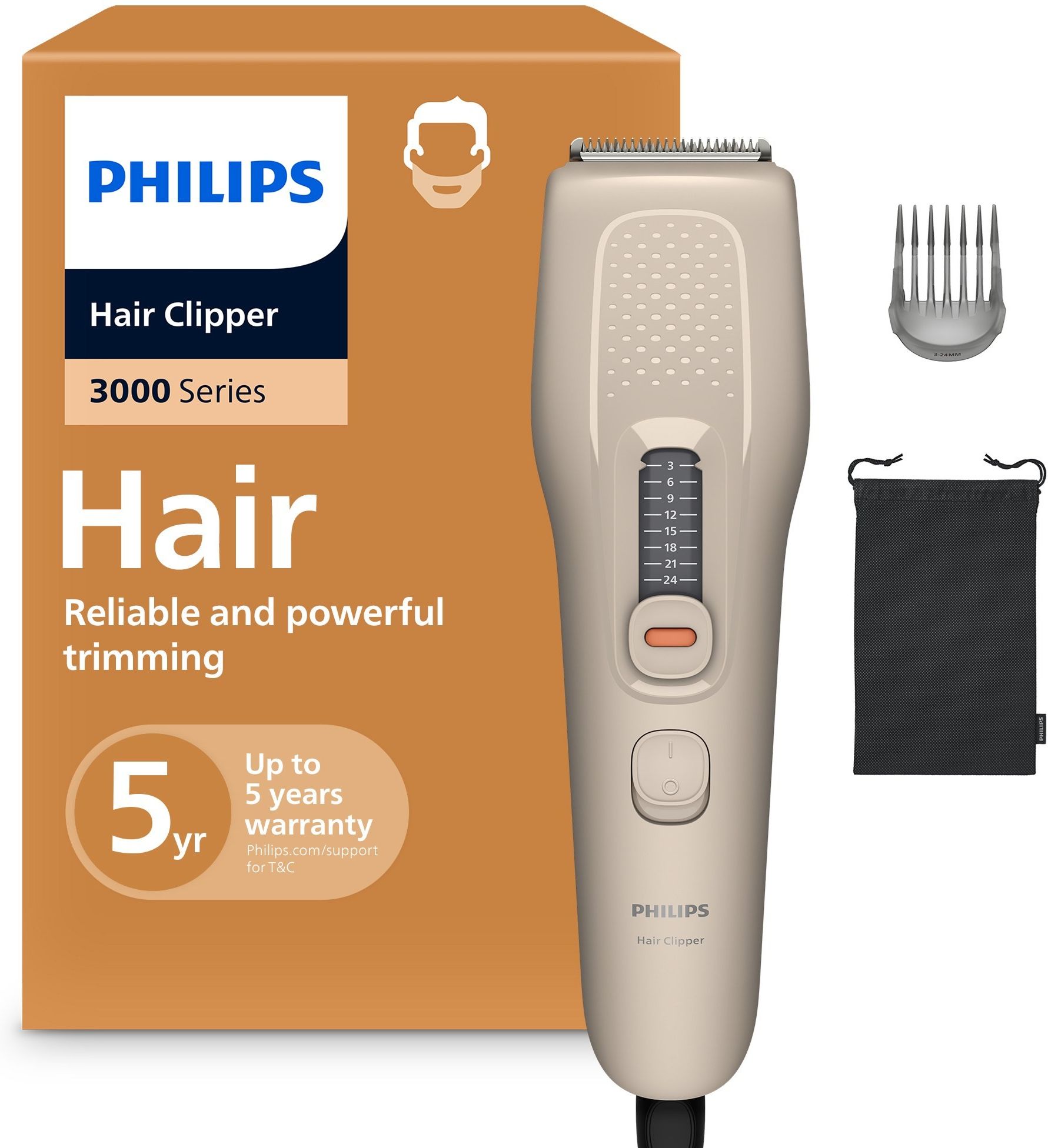 Машинка для стрижки волос Philips Series 3000 HC3734/15