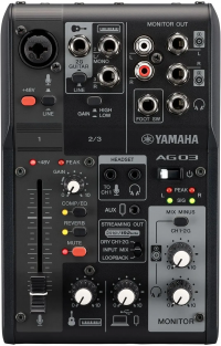 Аналоговый микшер с USB-аудиоинтерфейсом Yamaha AG03MK2 Black