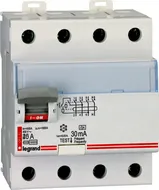 УЗО Legrand P304 40–100 A тип AC 009000