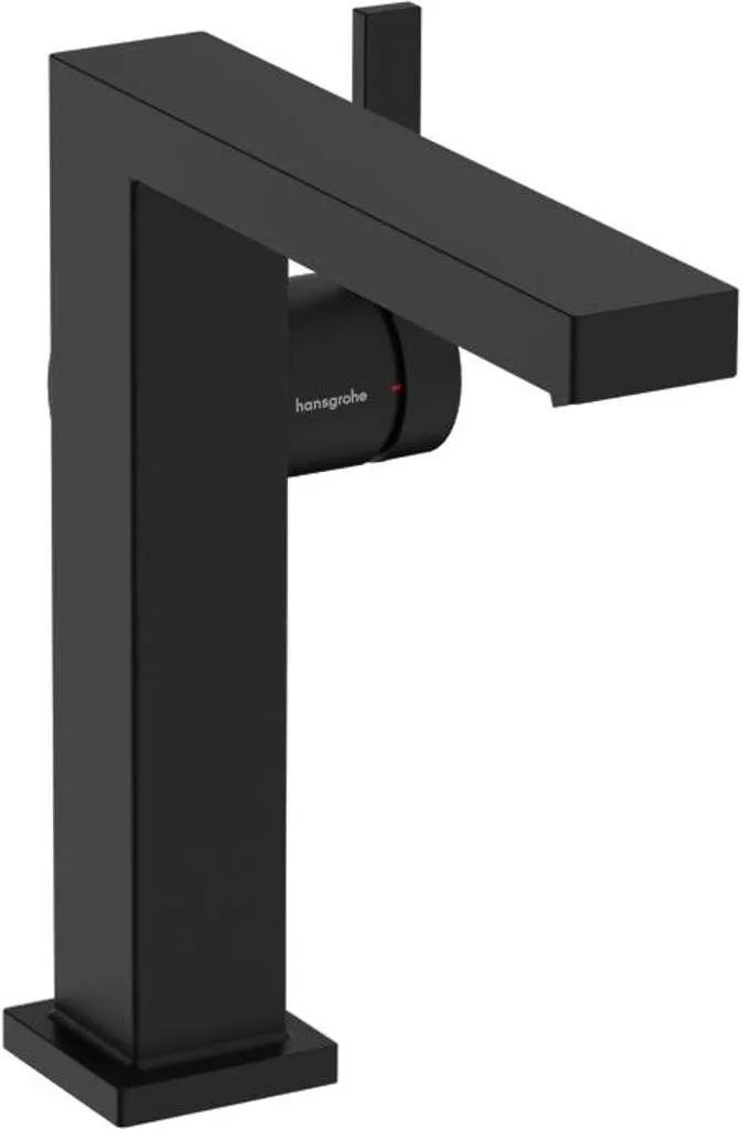 Однорычажный смеситель для умывальника со сливным комплектом Hansgrohe Tecturis E 73042670 Матовый Черный