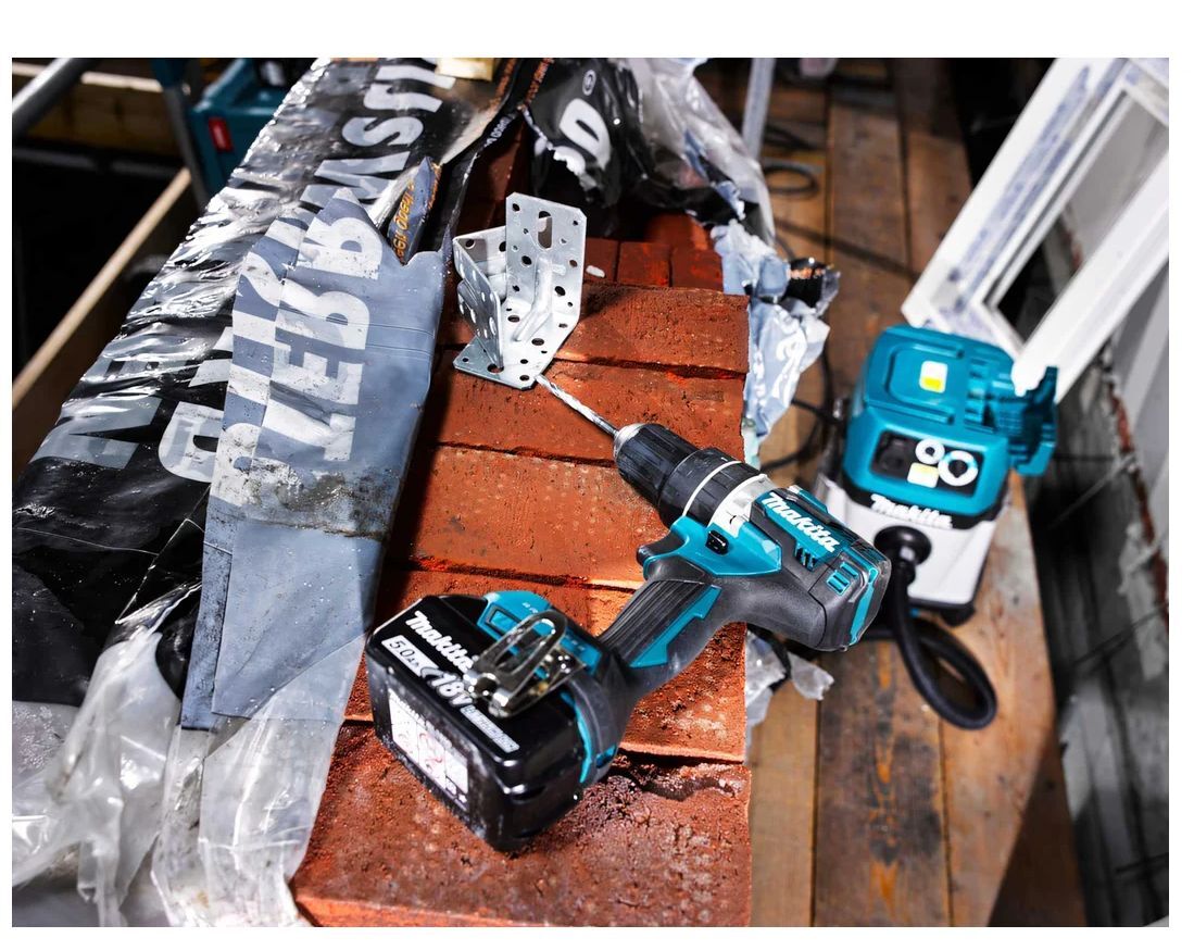 Ударная дрель Makita DHP484RFJ 18V с АКБ 2x3,0 Ah и ЗУ