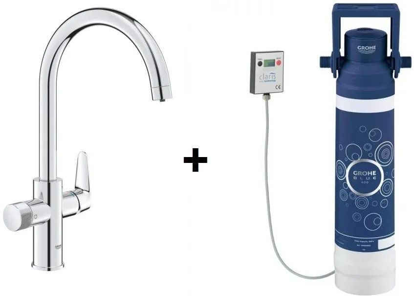 Фильтр для кухонного крана хром Grohe Blue Pure Baucurve Chrome Blue