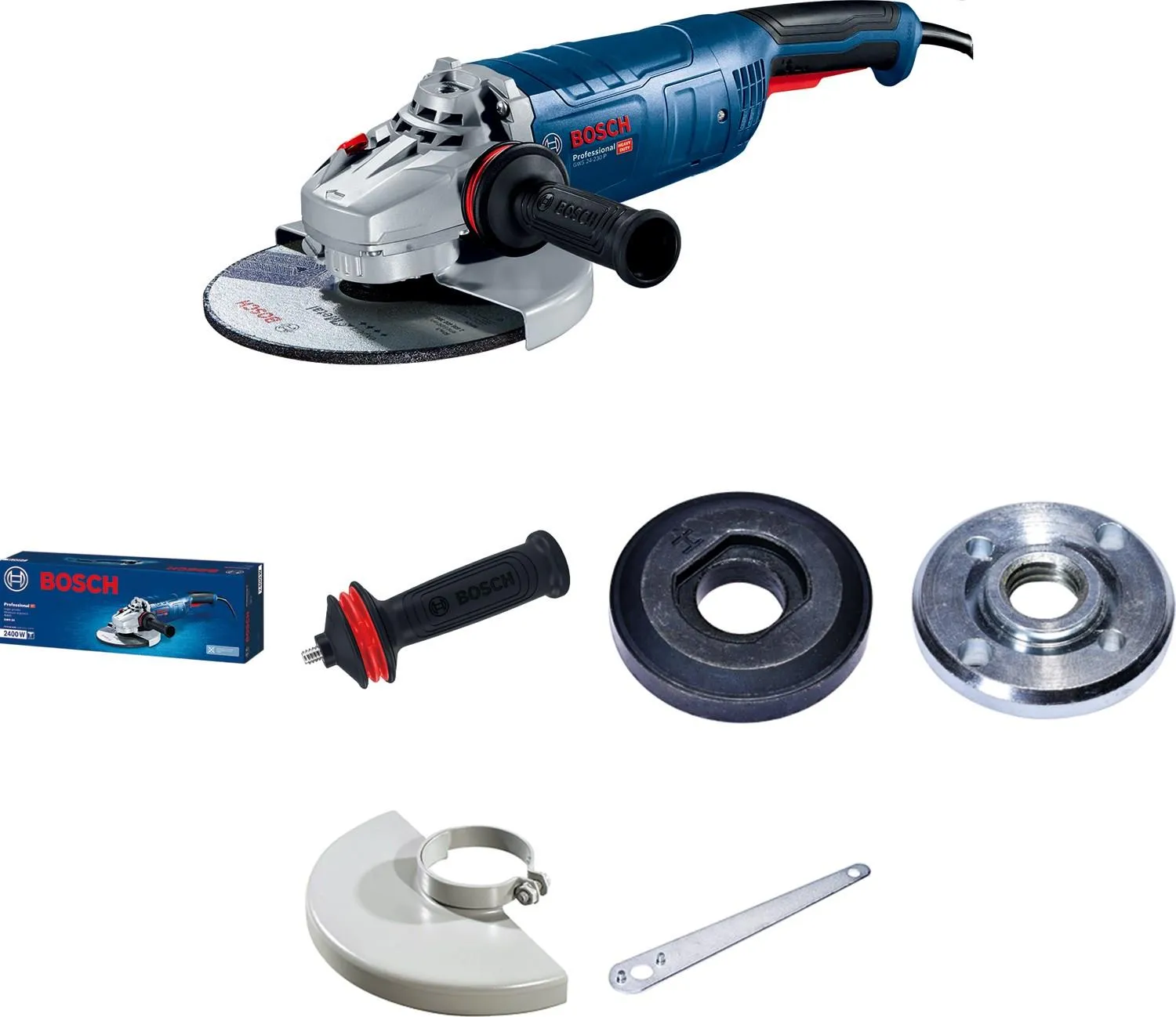 Угловая шлифовальная машина сетевая Bosch GWS 24-230 P Professional 06018C3100